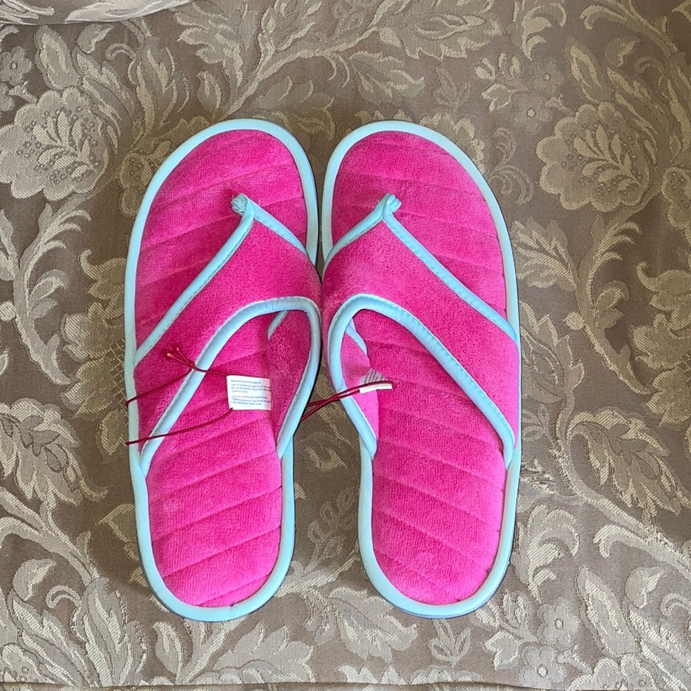 Dearfoams brand wild rose slippers size  X Large
